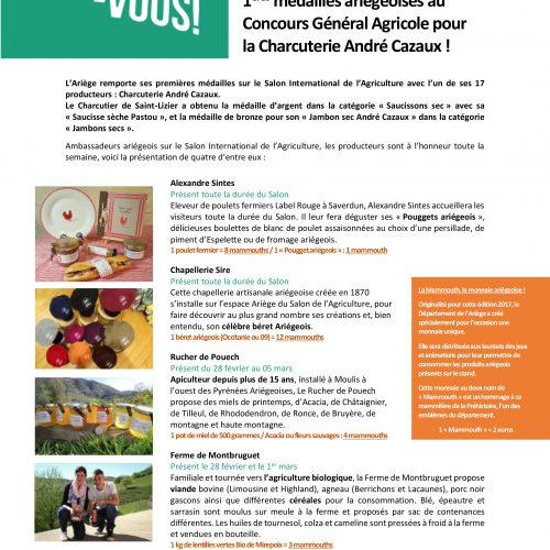 Conseil Départemental de l’Ariège - Communiqué de presse – Conseil Départemental de l’Ariège - Agence La Cerise